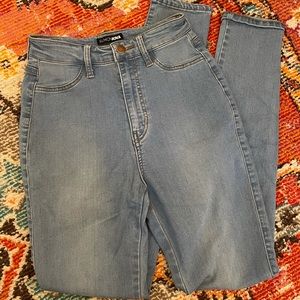Fashion Nova high waist skinny jeans in light